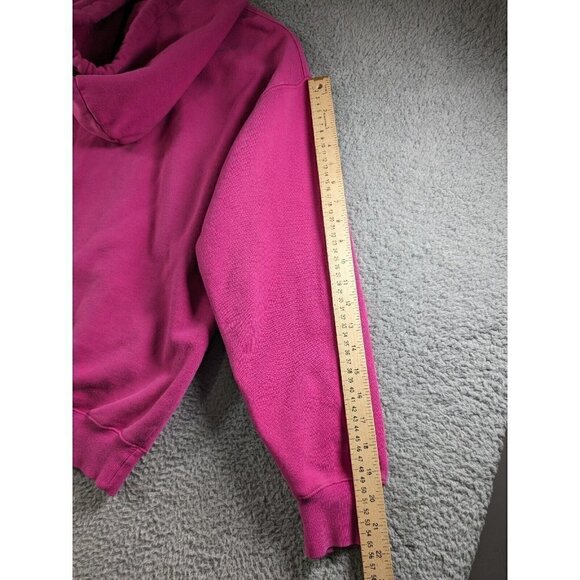 Cabela's Hoodie Womens Medium Pullover Sweatshirt Cotton Poly Spellout Pink - Picture 9 of 15